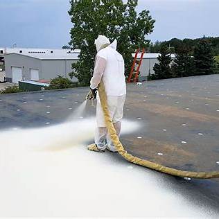 Напыление кровли